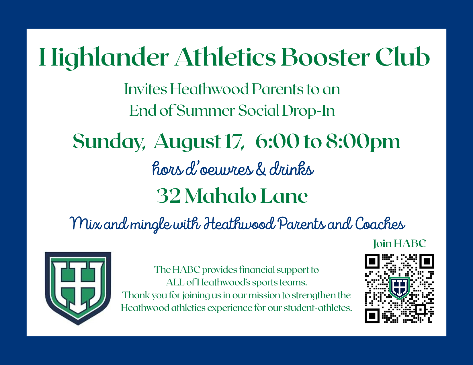 HABC Coaches Social Invitation