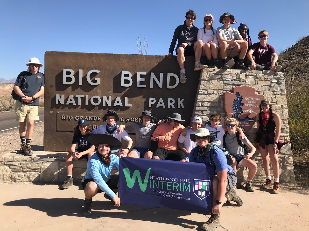 Winterim students at Big Bend in Texas